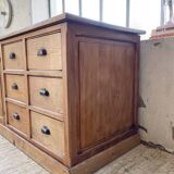 XXL solid oak counter sideboard