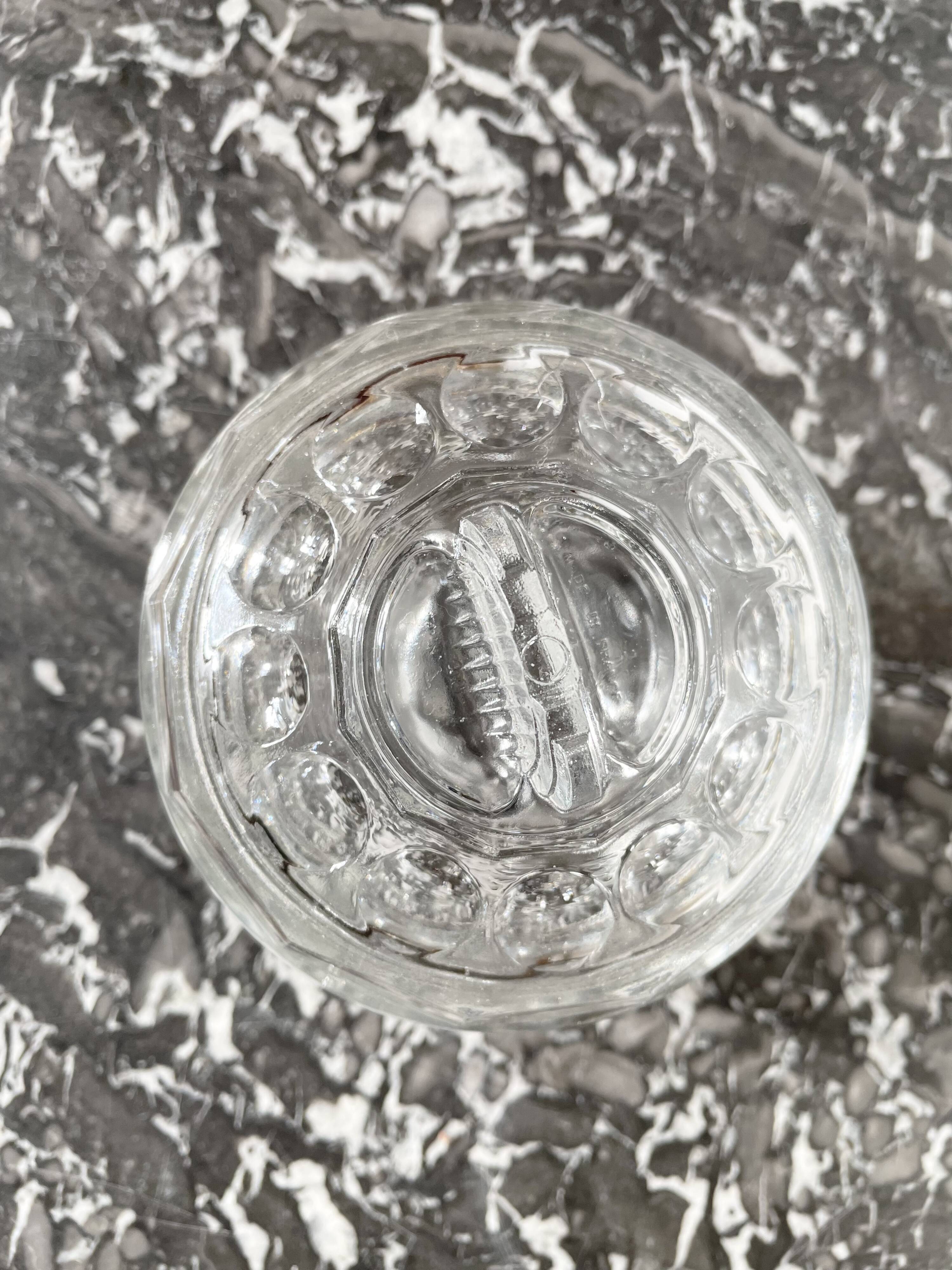 Art Deco molded glass sugar bowl