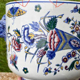 Earthenware cover pot of Gien XIXth