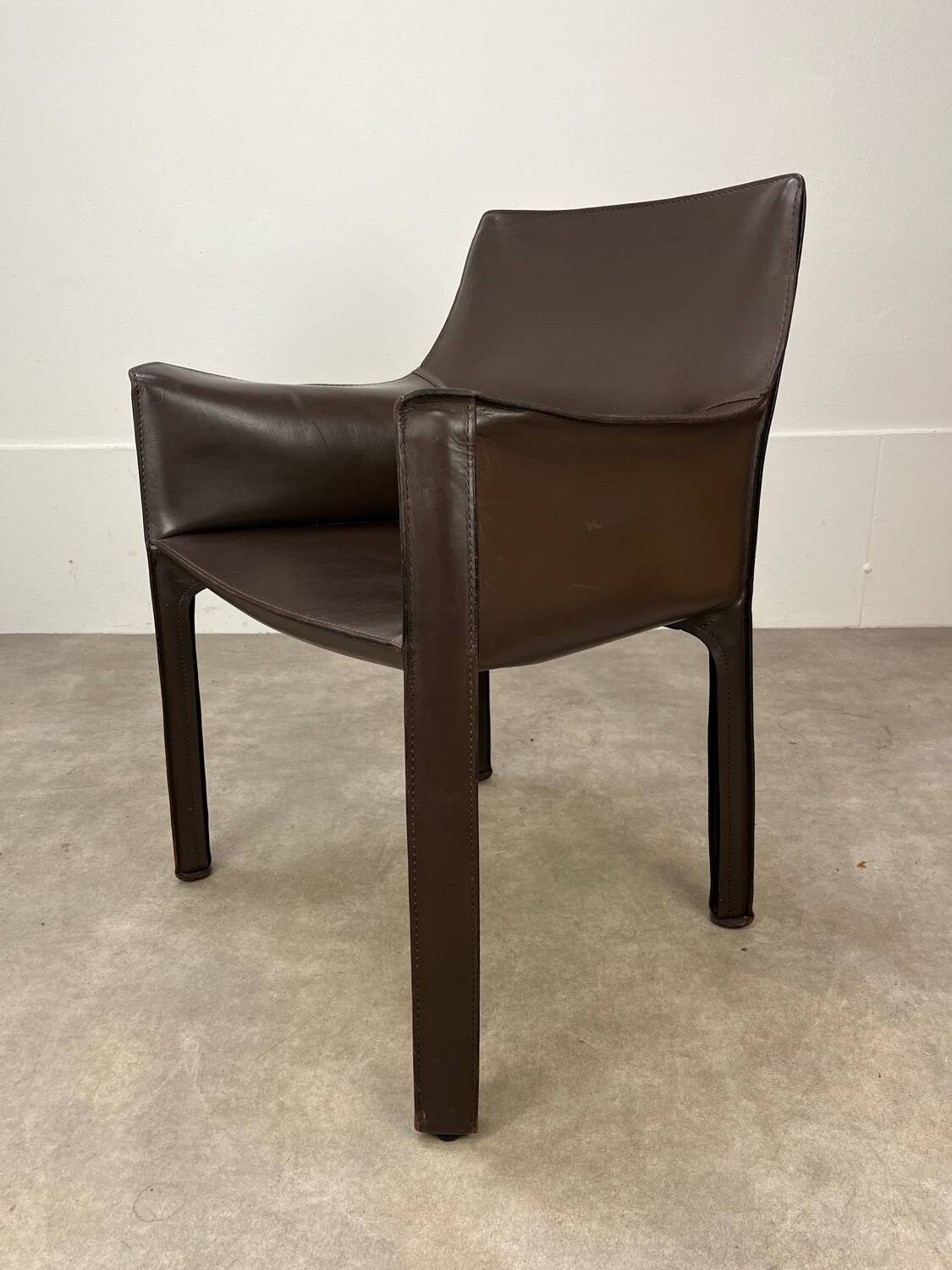 Mario Bellini leather armchair for Cassina, model CAB 413
