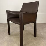 Mario Bellini leather armchair for Cassina, model CAB 413