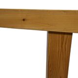 Vintage pinewood side table 60s handmade side table minimalist design