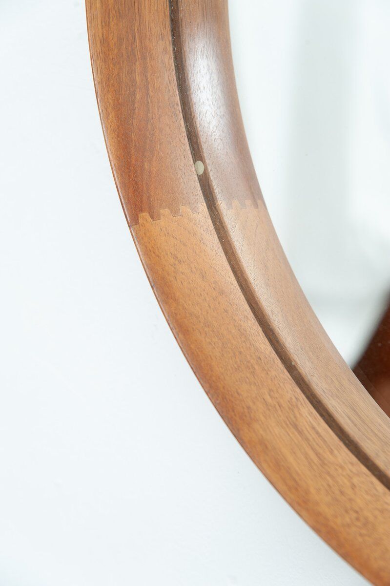 Round mirror by Uno & Östen Kristiansson for Luxus, 1950s