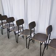 Vintage Industrial School Chairs - STOL Kamnik - 70s Yugoslavia - Set of 6