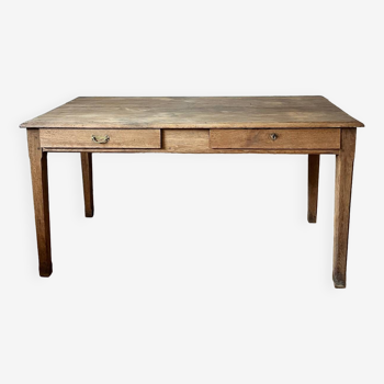 Raw wood farm table