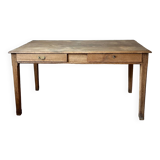 Raw wood farm table