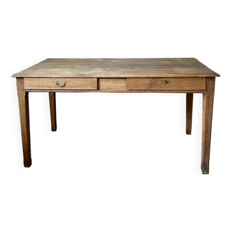 Raw wood farm table