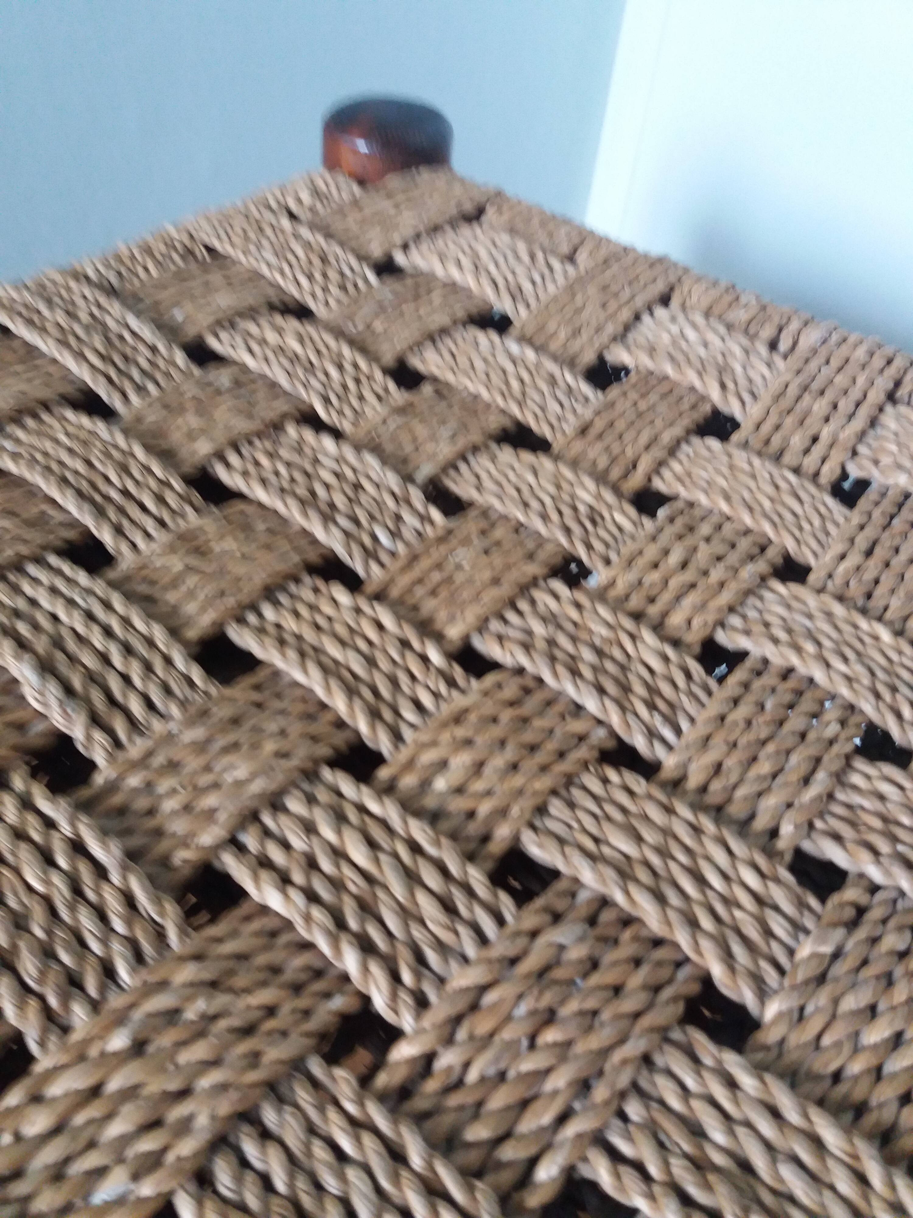 Wooden and rope stool