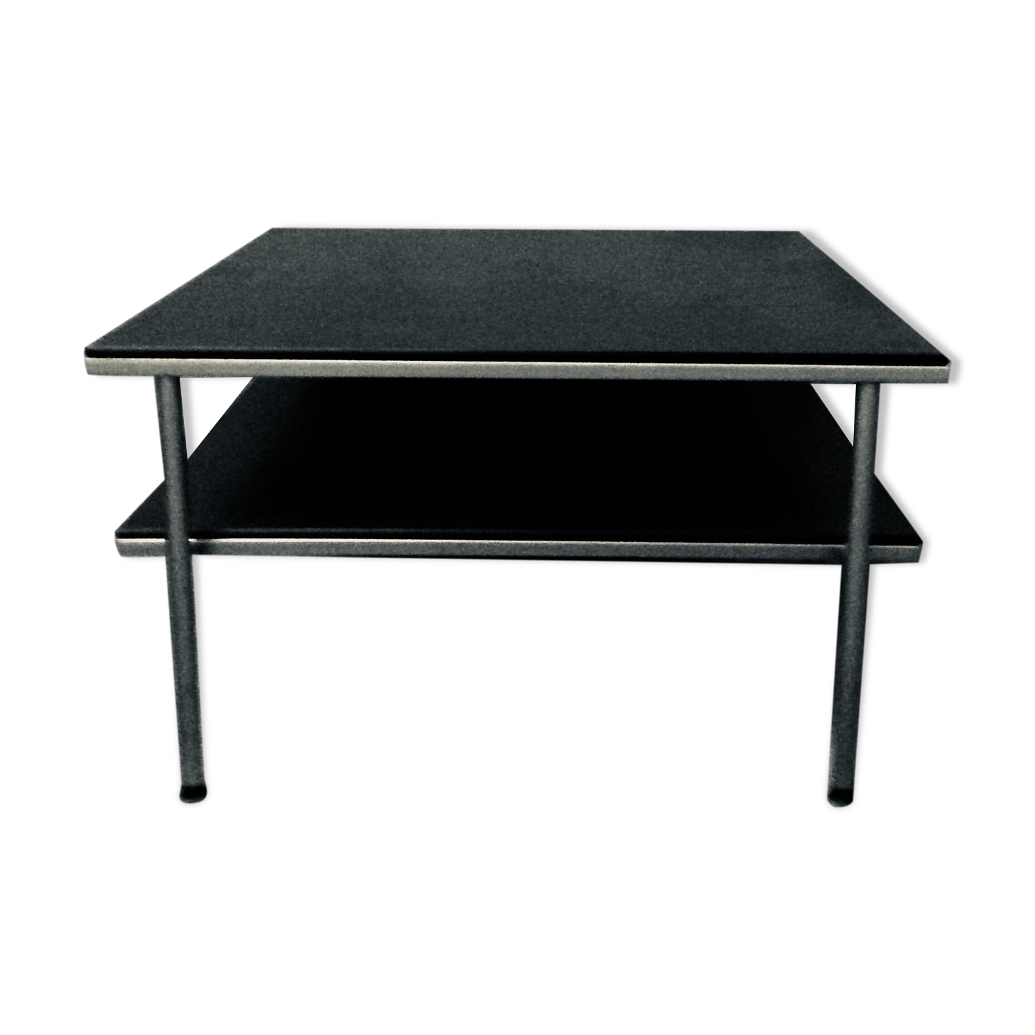 Kron grey metal square coffee table