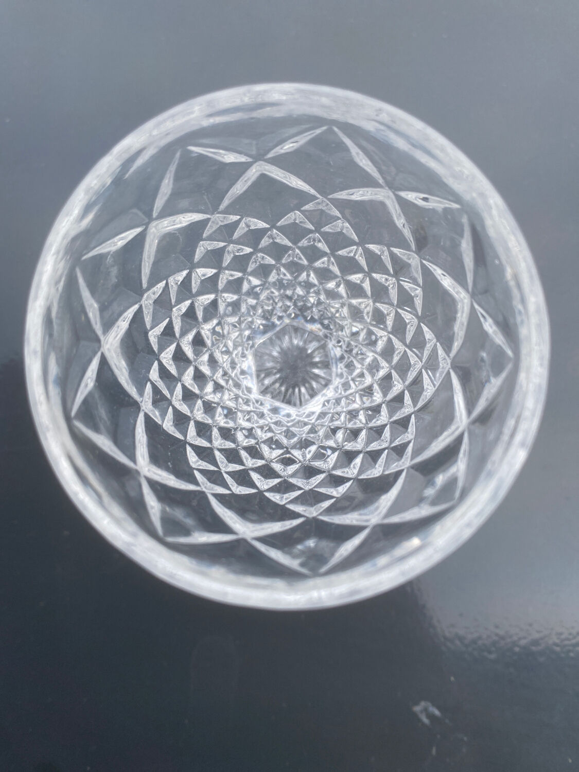 Vintage crystal coquetier