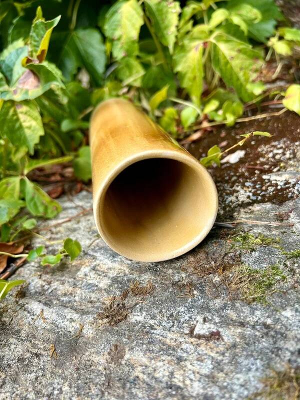 Vintage 70s ceramic tube vase