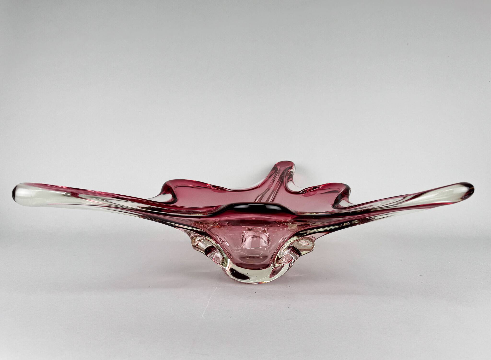 XXL Mid Century Murano Glass Bowl, Italy, Labeled