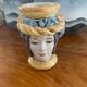 Ceramic Moorish head vase Caltagirone Sicily