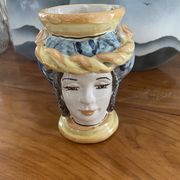 Ceramic Moorish head vase Caltagirone Sicily