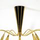 Beautiful large 9-arm Mid-Century Modern brass Sputnik ceiling lamp