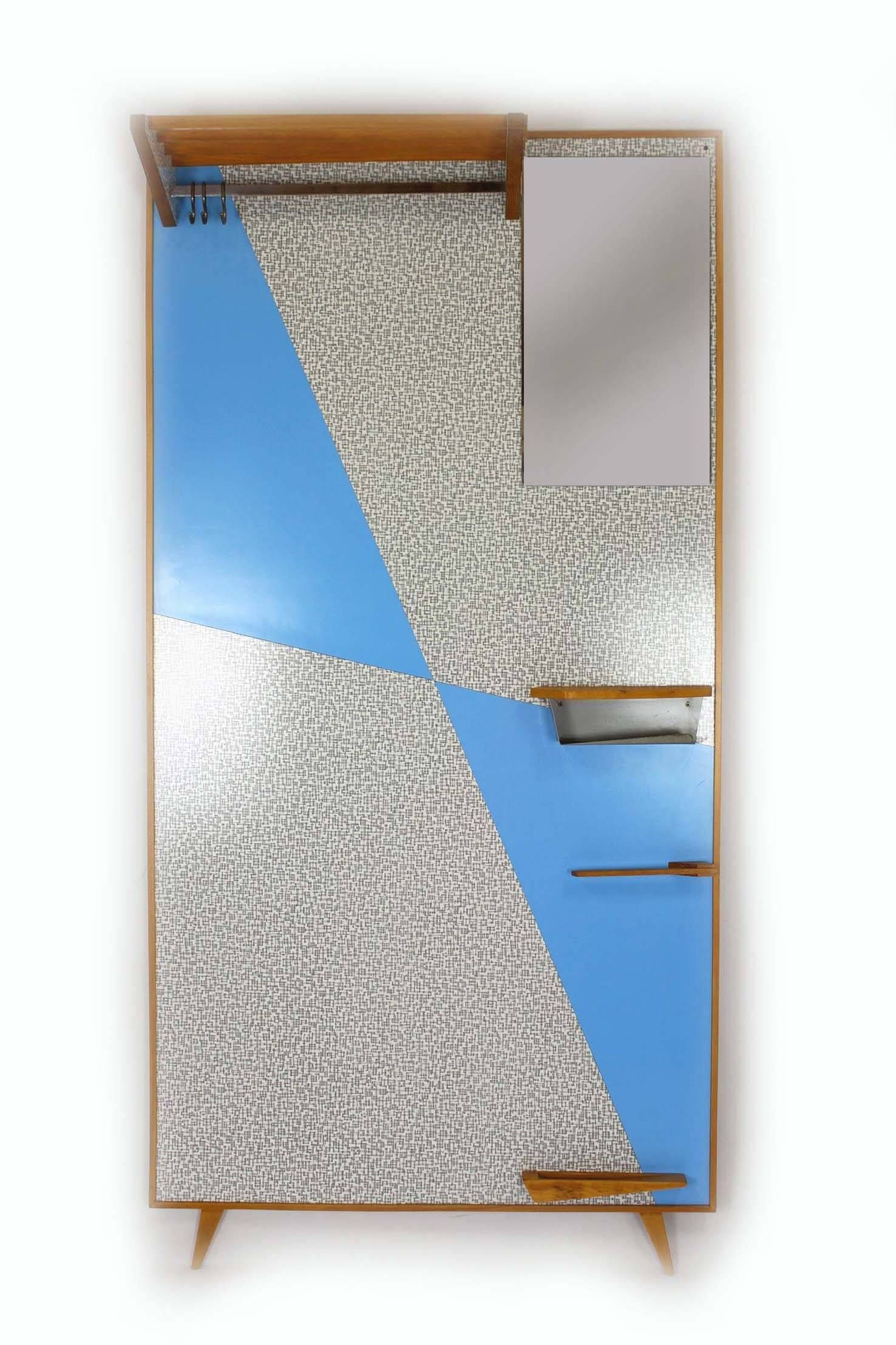 Vintage Geometric Coat Rack from Drevokov Blatna, 1972