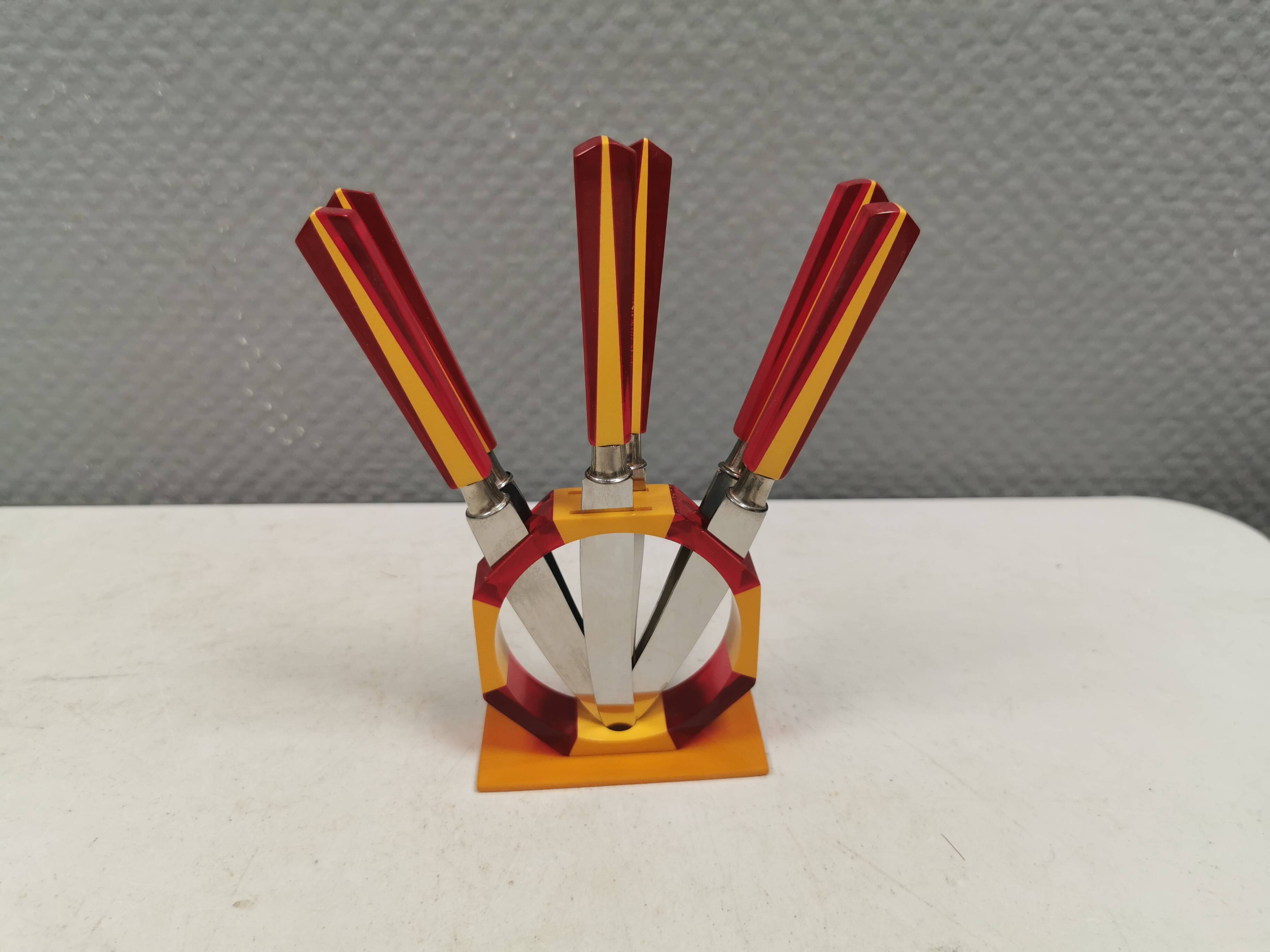 Fruit knife set, Art Deco. Sollingen Germany 1920-40s