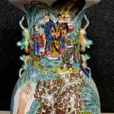 Porcelain baluster vase has polychrome decoration  China 1900