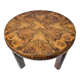 Restored Art Deco Walnut Burl Sunburst Extending Dining Table 1930s