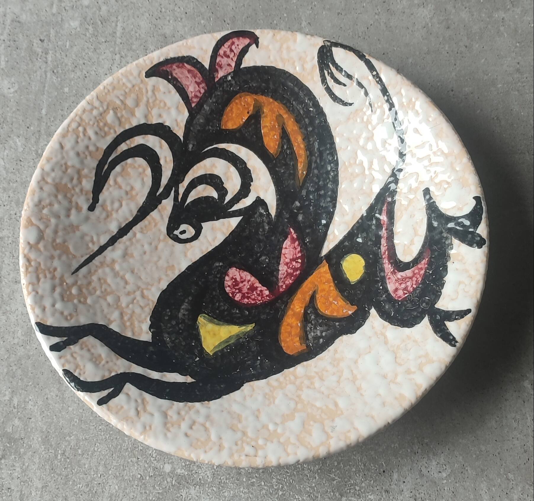 Mural Plate "Fighting Bull" ceramic Pop Art Style (Sanguino)