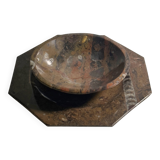 Ammonite Fossil Marble Placemat Bowl and Plate