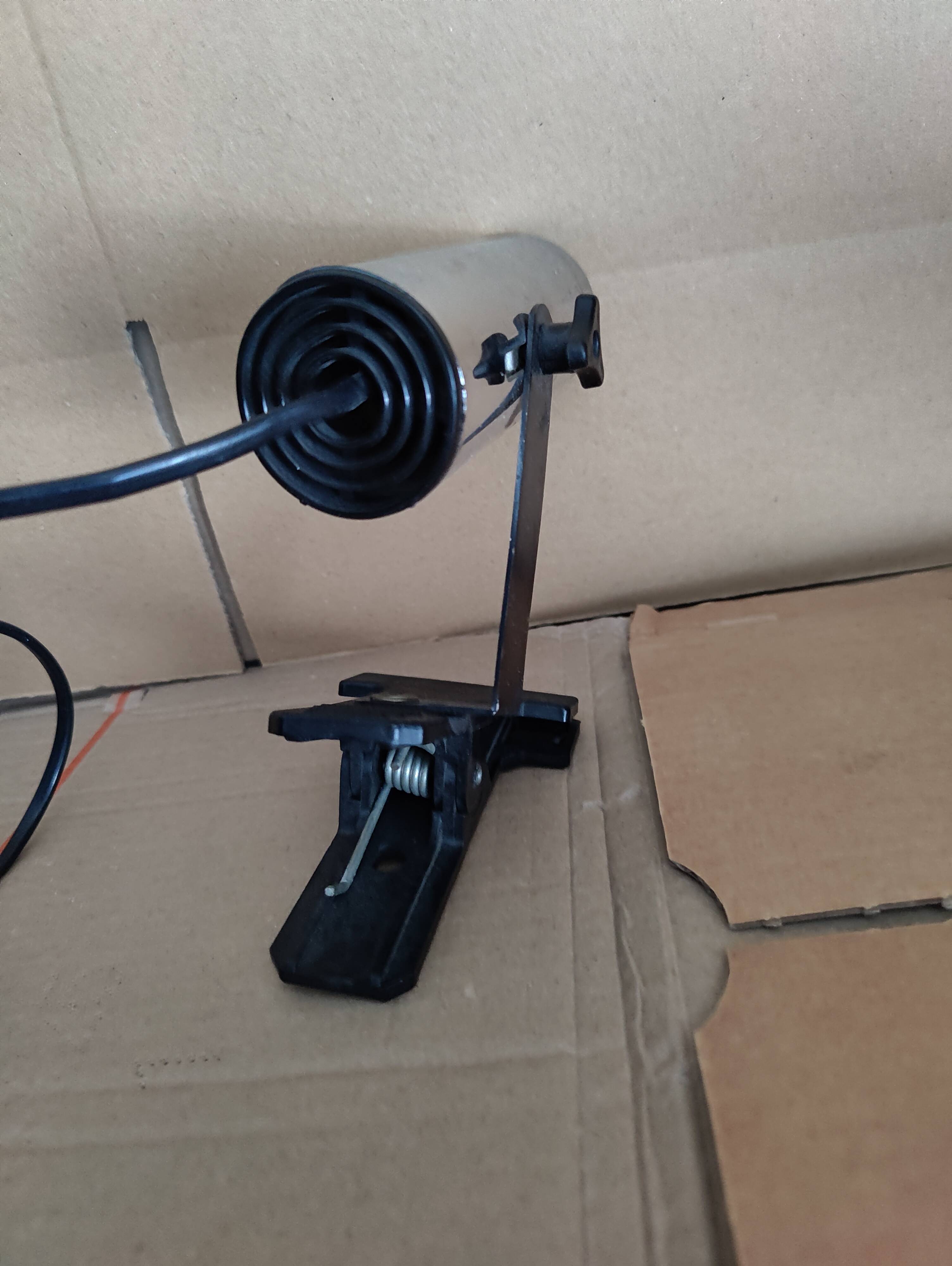 Chrome clamp spotlight from the 80s by Targetti.