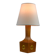 Lampe de table, teck et laiton, années 1960, Suède