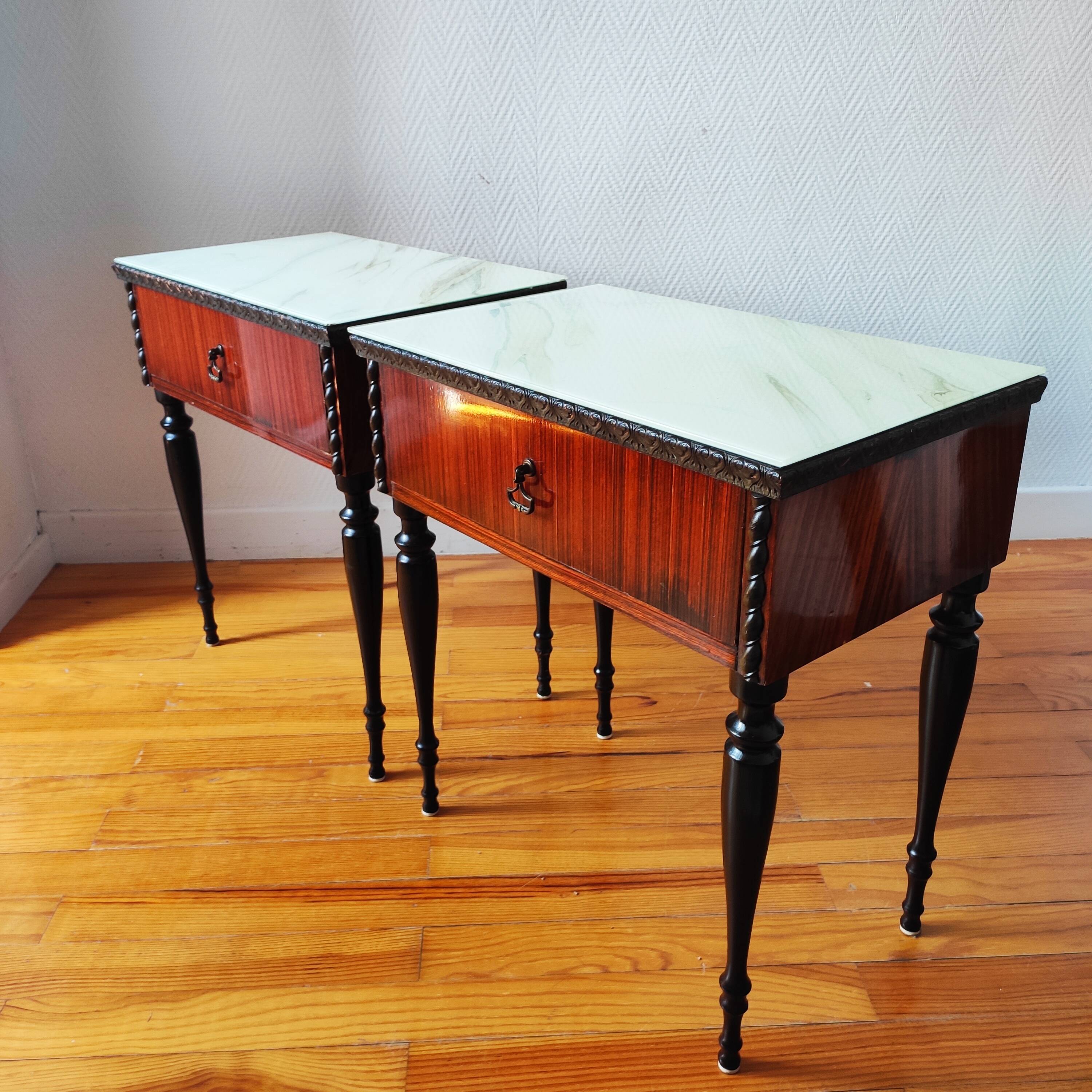 Pair of Vintage Italy Bedside Tables 1950/60
