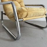 Vintage yellow Bauhaus armchair