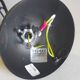 Metal lantern suspension and opaline globe by Delmas - mid 20th century.