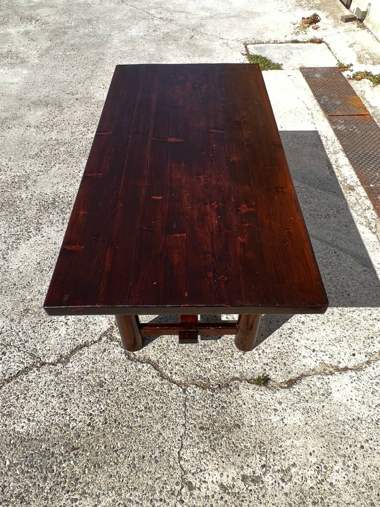 Georges Robert dining table in pine and oak 1960