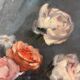 Nature morte à l'huile sur toile "le bouquet de roses" 1930, tableau ancien
