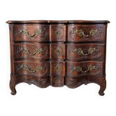 Antique louis xv style walnut chest of drawers – 3 drawers