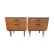 Pair of vintage compass foot bedside tables, 1960