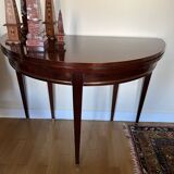 Table directoire demi lune acajou