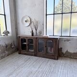 Enfilade display cabinet, solid oak, 1920.