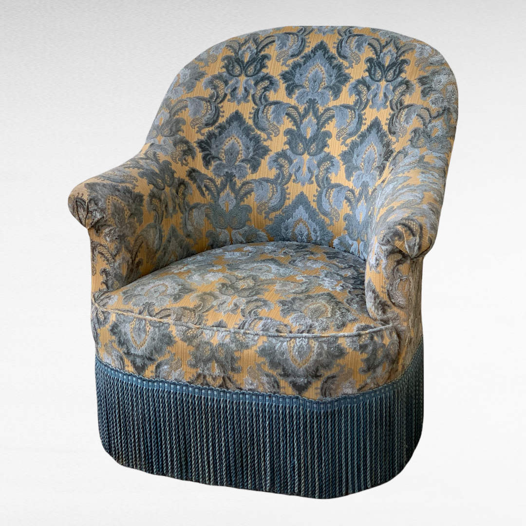 Toad armchair Flocked Velvet 1960