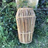60s rattan bamboo umbrella holder