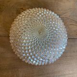 Lot de trois plafonniers en verre art déco