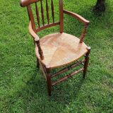 Wooden chair and straw