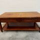 Coffee table with 2 drawers in solid wood.