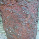 Brutalist bronze vase
