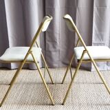Pair of folding theatre chairs