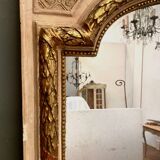 Louis XV style mirror in wood and gilded and patinated stucco 19th century
