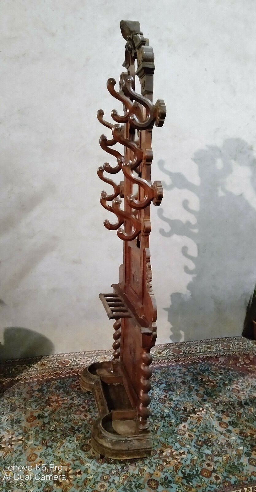 Louis XV oak coat holder