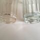 Pair of pots to jams in glass fluted on foot early 20th e