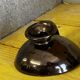 West Germany valet tray - Freeform, iridescent brown and red - 1960s