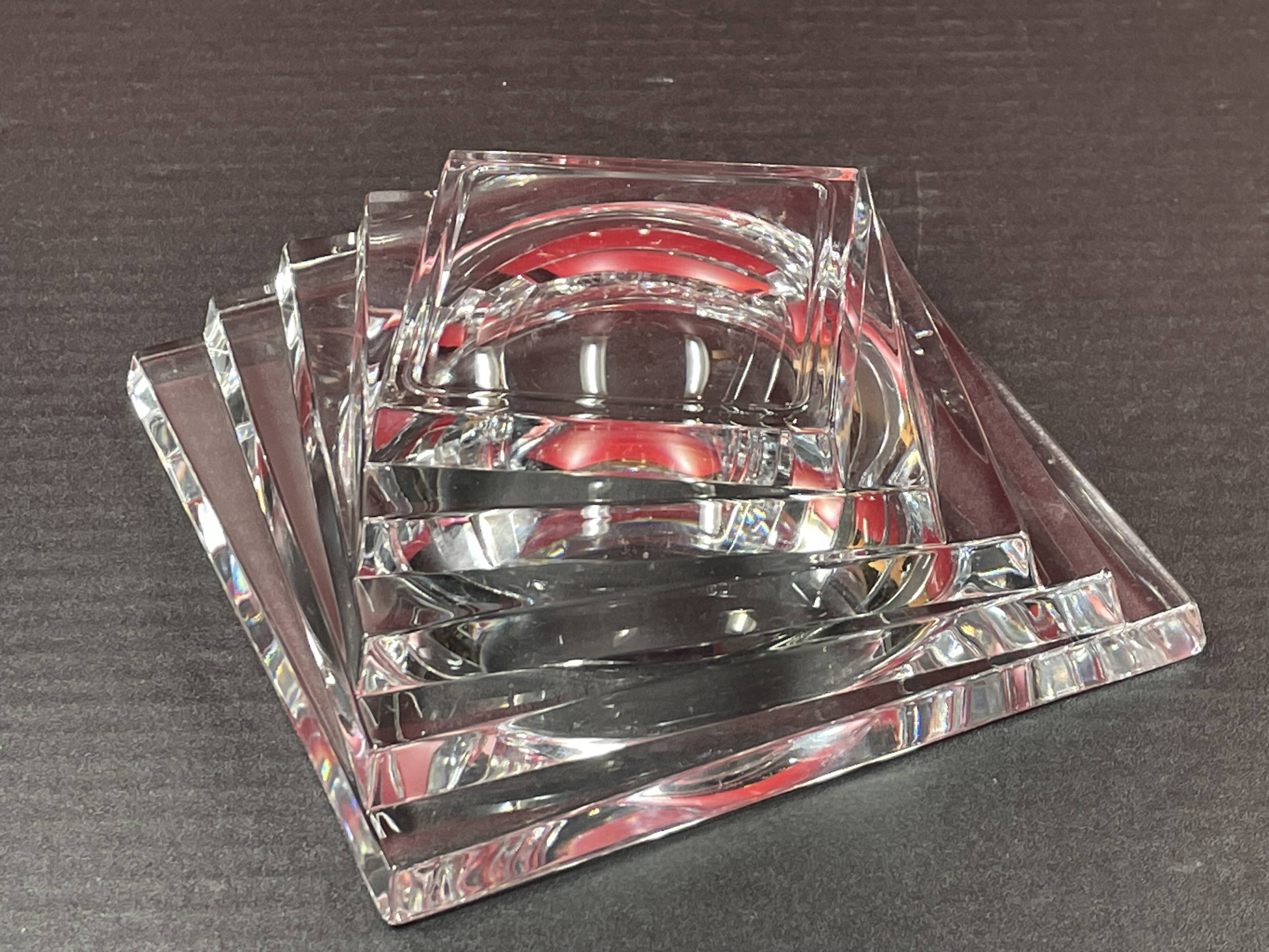 JG Durand crystal pocket tray, modern design, Shantung model