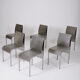 Ensemble de chaises en aluminium, Belgique 1980s