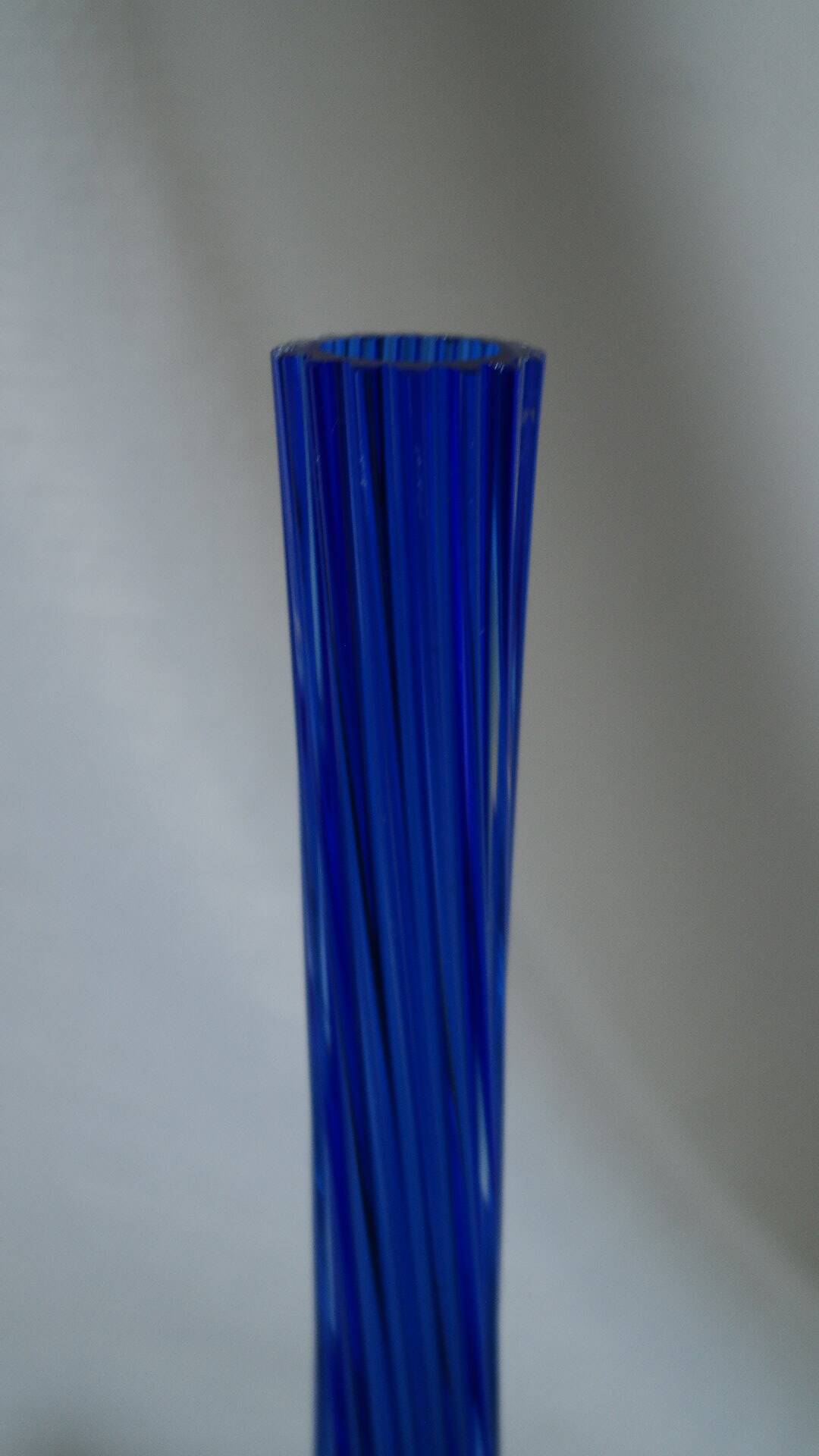 Twisted glass soliflore vase